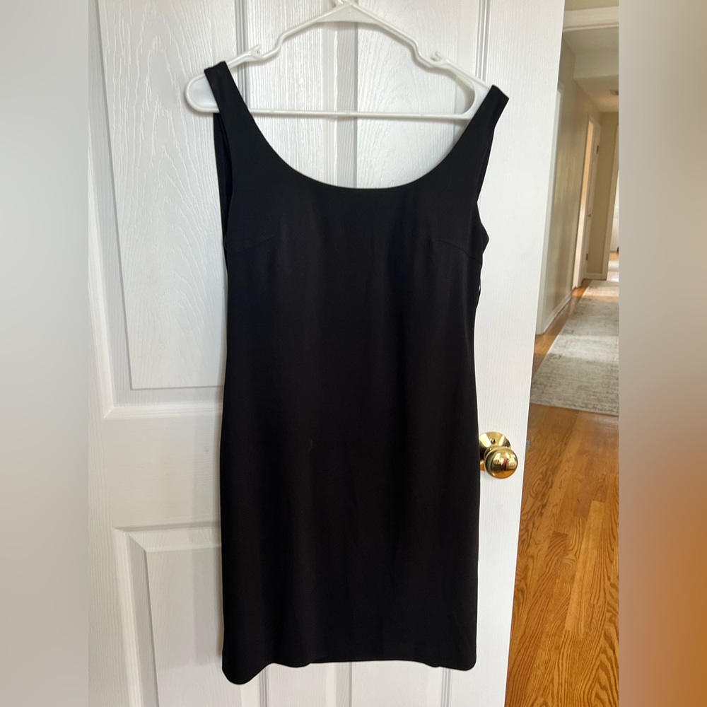 Basix black backless dress